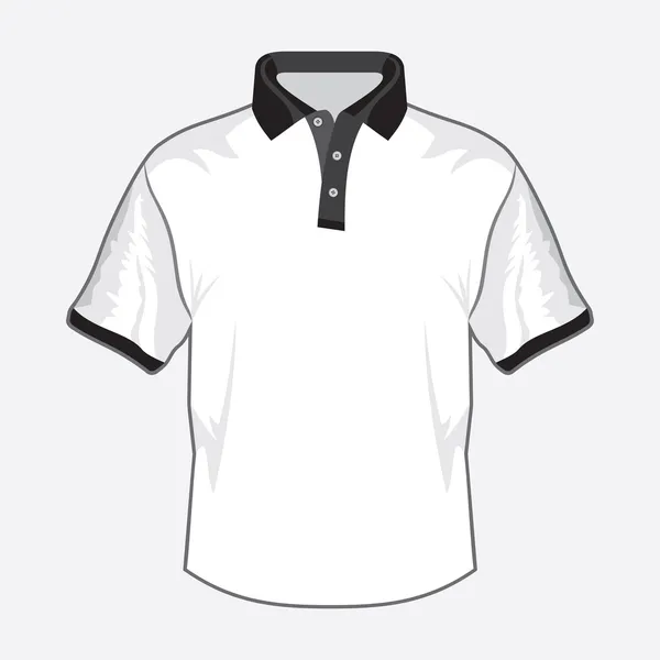 Biała koszulka polo — Wektor stockowy
