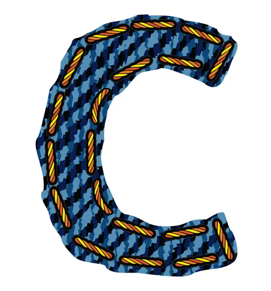 Jeans letra alfabeto — Vector de stock