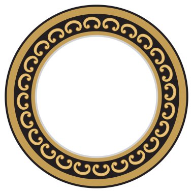 altın çerçeve beyaz arkaplanda izole edildi