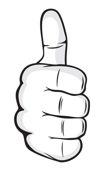 Человеческая рука подает нормально (рука показывает вверх большие пальцы)
)