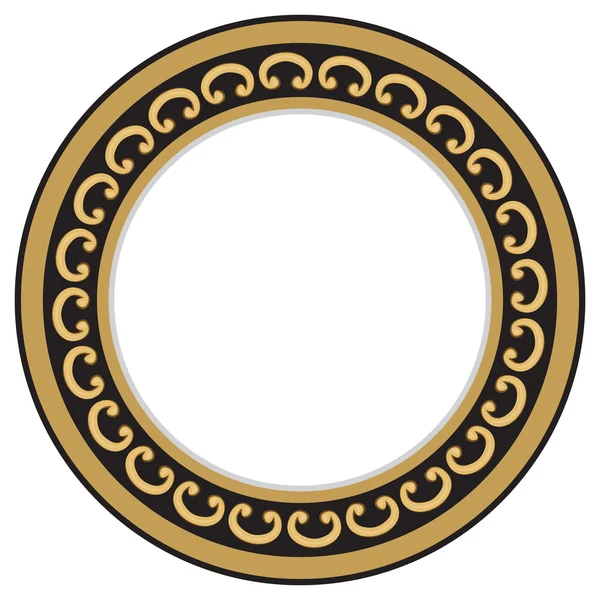 Marco de oro aislado sobre fondo blanco — Archivo Imágenes Vectoriales