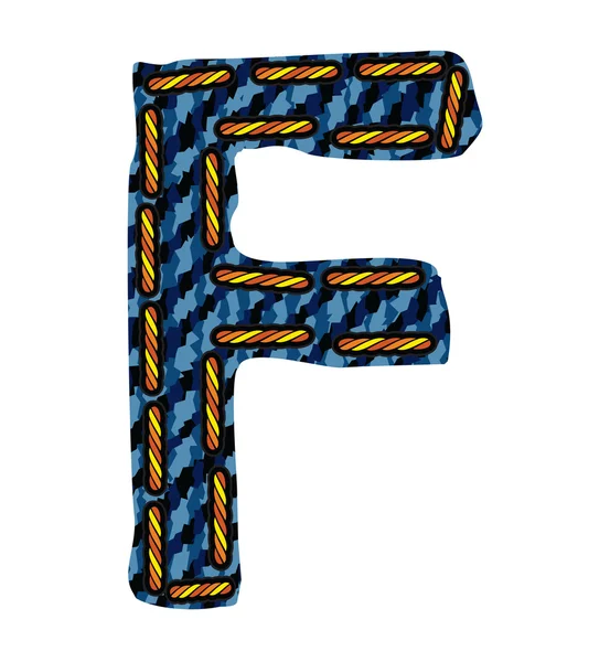 Jeans alphabet letter — Stock Vector