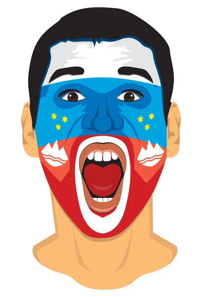 Slovénie fan face — Image vectorielle