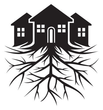 House with root clipart