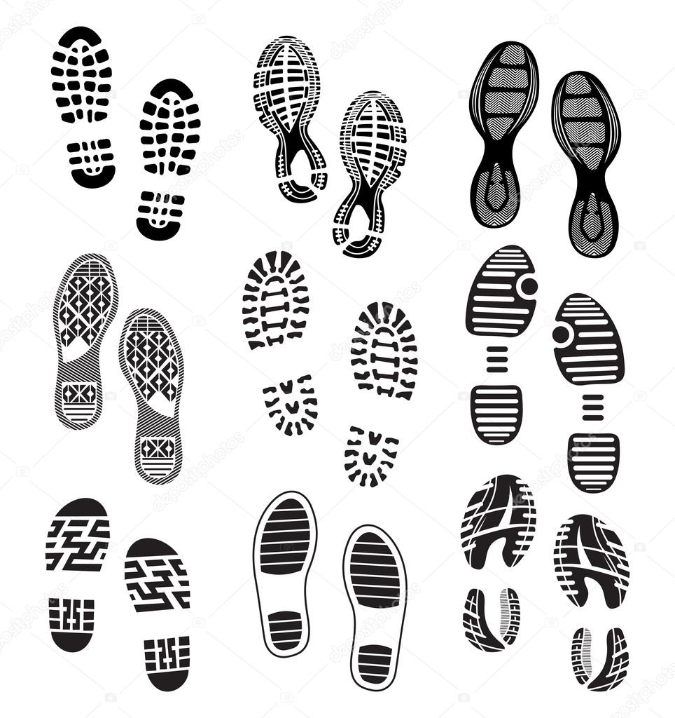 the collection of a imprint soles shoes