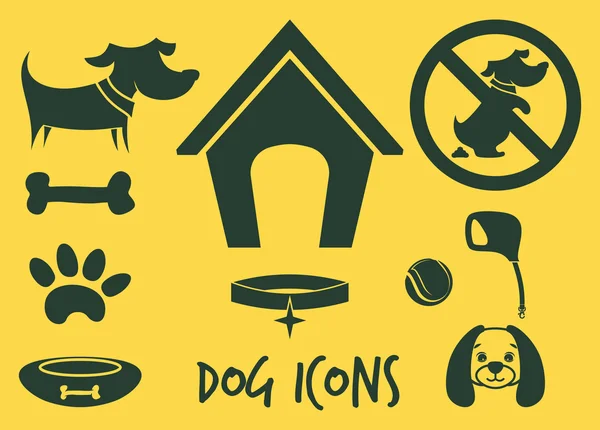 Ícones do cão —  Vetores de Stock