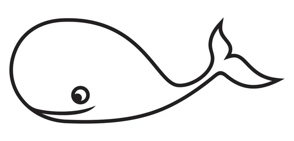 La ballena — Vector de stock