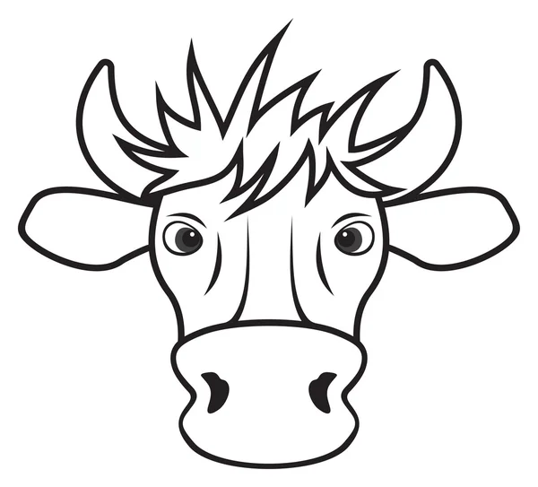 Vaca no fundo branco — Vetor de Stock