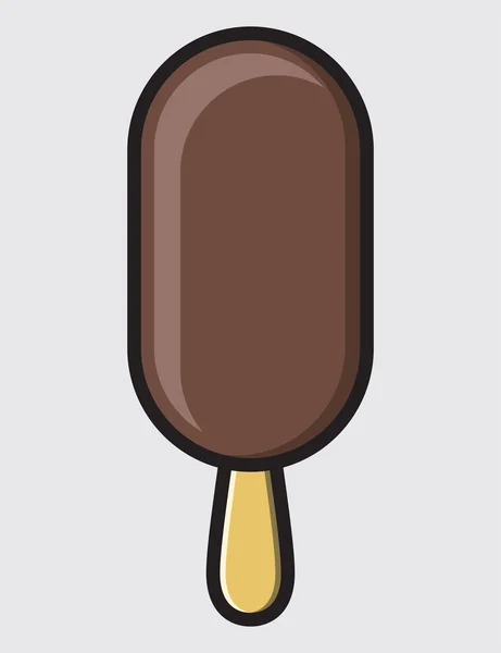 Helado con aderezo de chocolate — Archivo Imágenes Vectoriales