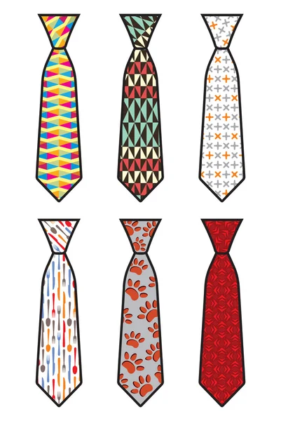 Tie set — Stock Vector