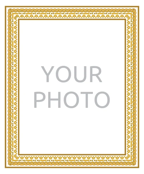 Gold  frame isolated on white background — Stock Vector