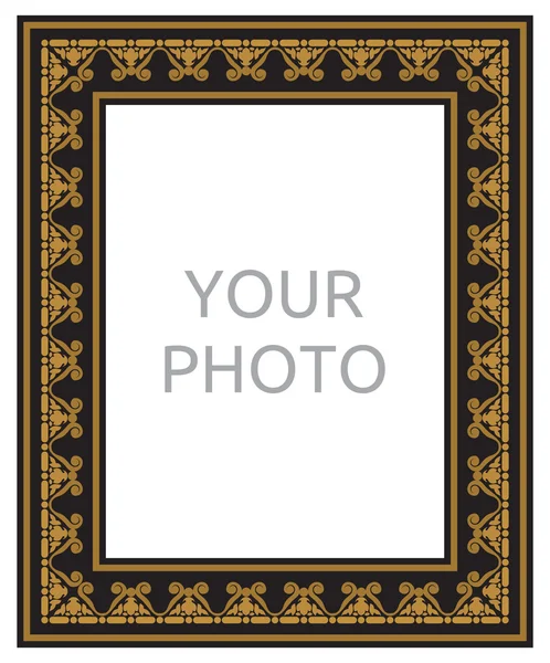 Gold  frame isolated on white background — Stock Vector