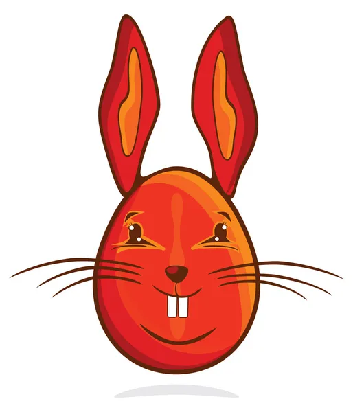 Red easter bunny egg — Stock Vector