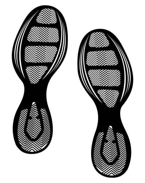 Künye ayakkabı - spor ayakkabı tabanını — Stok Vektör