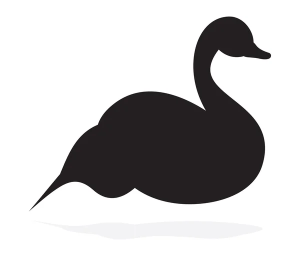 Sylwetka Swan — Wektor stockowy