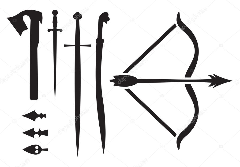 Medieval weapon icons