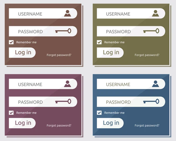 Se connecter et s'inscrire interface utilisateur — Image vectorielle