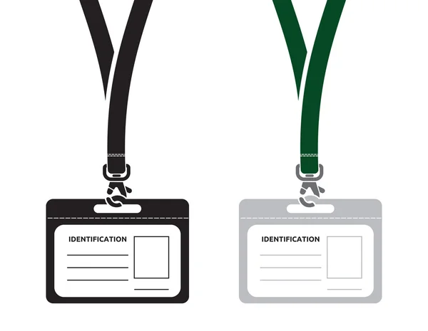Identification card with lanyard — Stock Illustration Identification card with lanyard Stock Vector