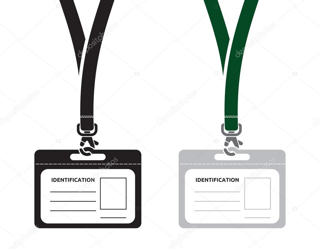 identification card with lanyard