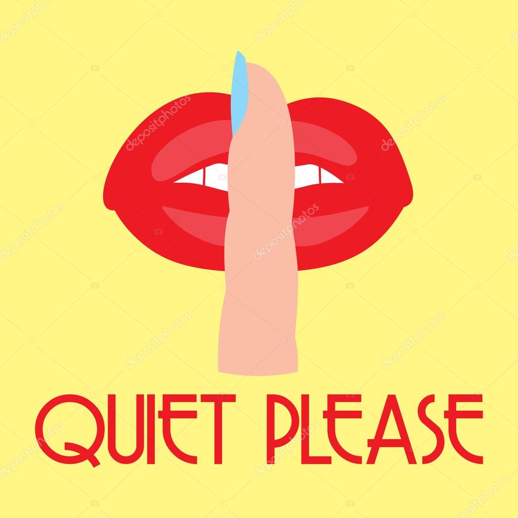 quiet-please-sign-stock-vector-branchecarica-45523567