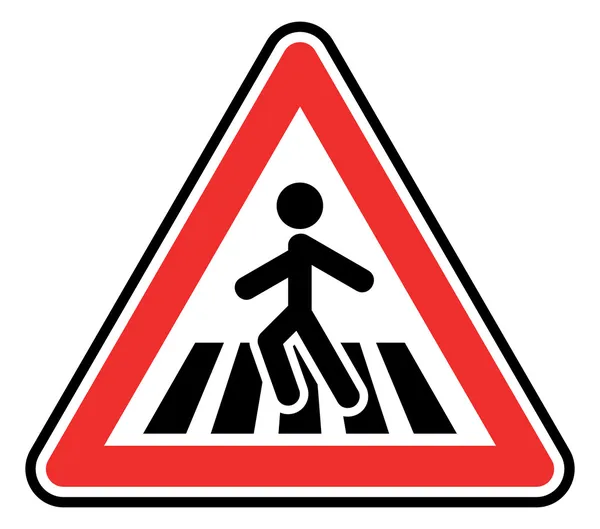 Pedestrian crossing sign — Stock Vector