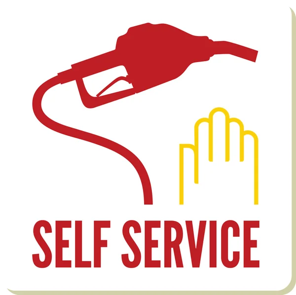 Gás de auto-serviço — Vetor de Stock