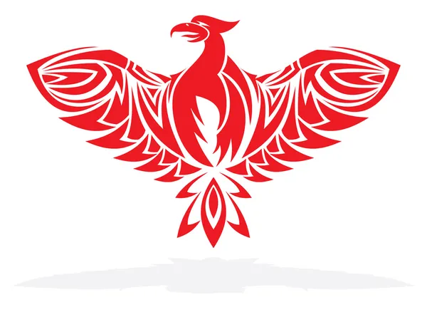 Phoenix pássaro vetor ilustração — Vetor de Stock