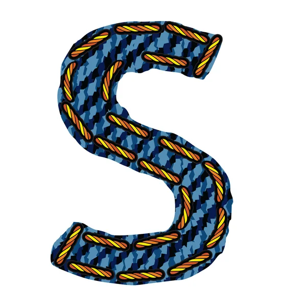 Jeans-Buchstabe — Stockvektor