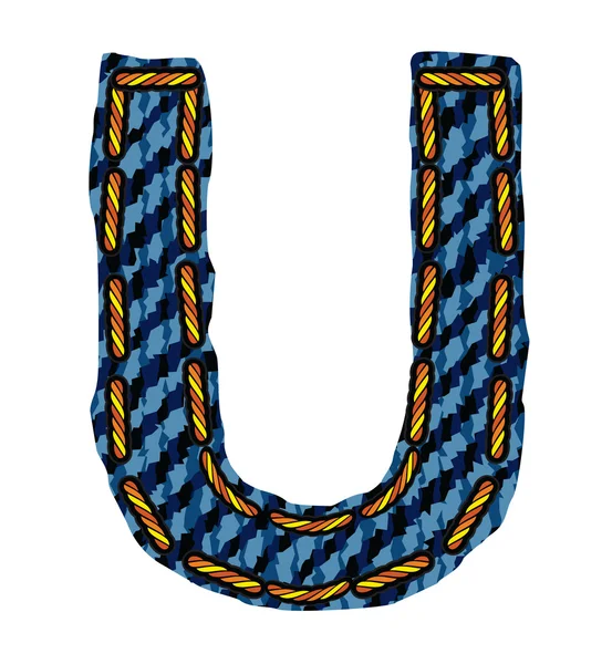 Jeans lettre alphabet — Image vectorielle