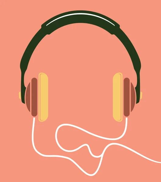 Музика навушники значок — стоковий вектор