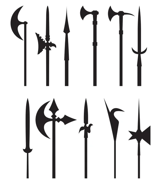 Средневековые иконы оружия — стоковый вектор