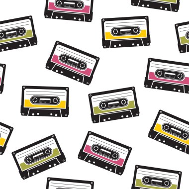 cassette tape pattern clipart