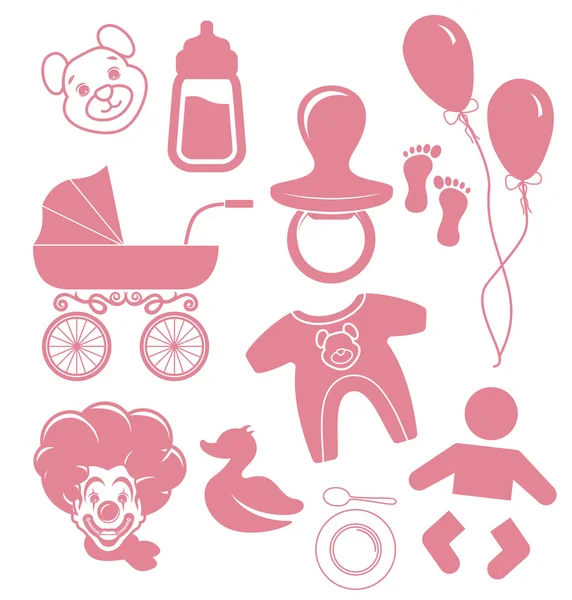 Baby icons — Stock Vector