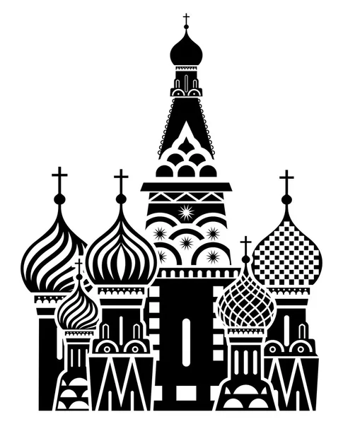 Moscow symbol - Saint Basil's Cathedral, Russia — Stock Vector