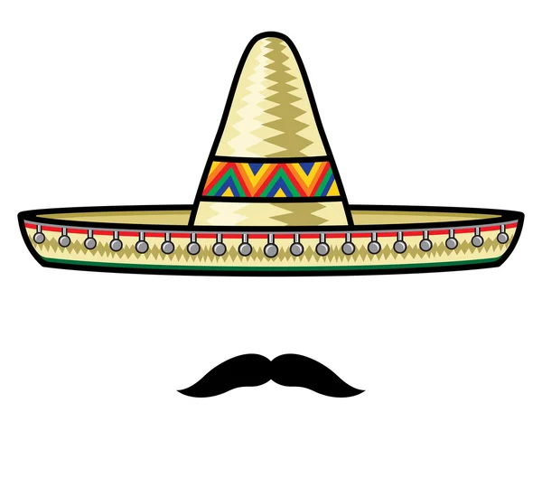 Sombrero y bigote — Archivo Imágenes Vectoriales
