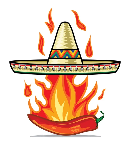 Meksykańskimi papryka chili plakat — Wektor stockowy