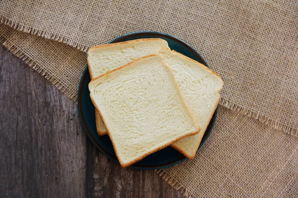 Square Slices Fresh Toast Bread — Stock Photo, Image