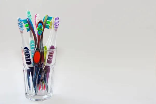 Multi Colored Toothbrushes Cleaning Teeth — Stock Photo, Image