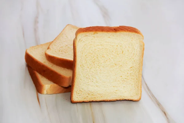 Vierkante Struik Van Witte Toast Brood — Stockfoto