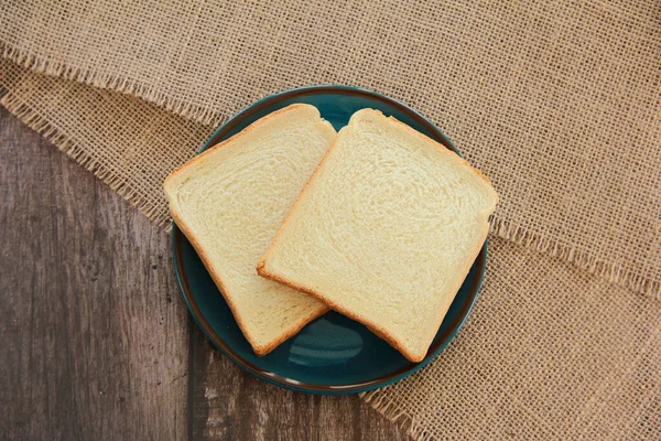Τετράγωνο Θάμνο Από Λευκό Ψωμί Τοστ — Φωτογραφία Αρχείου