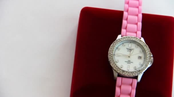 Antalya Turquie Août 2021 Mesdames Montre Bracelet Avec Des Mains — Video