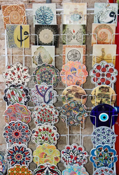 Antalya Turkey September 2021 Plates Colorful Oriental Ornaments — Stock Photo, Image