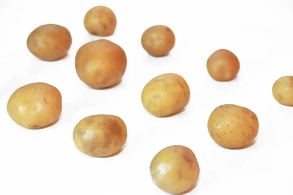 Runde Früchte Natürlicher Gelber Kartoffeln — Stockfoto