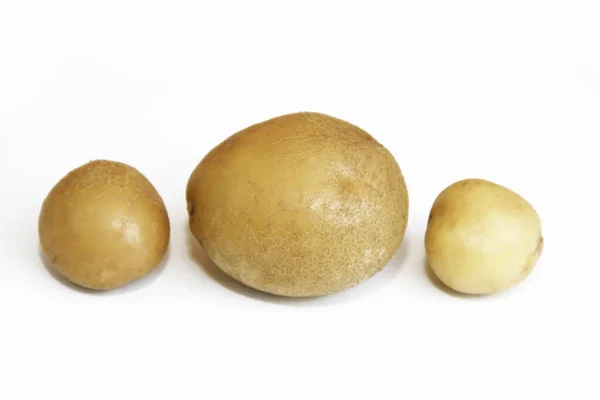 Круглые Плоды Натурального Желтого Картофеля — стоковое фото