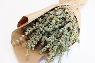 Kuru lavanta çiçekleri bir bukette