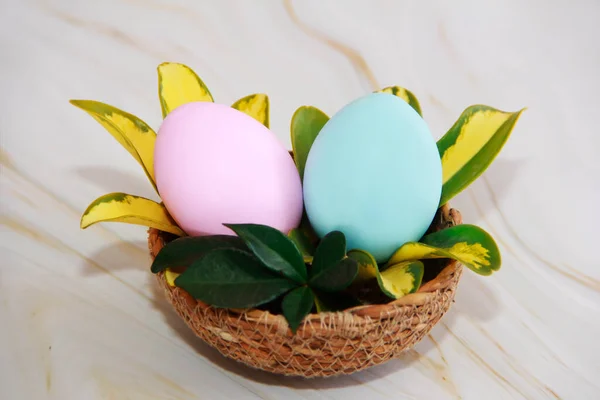 Coloridos Huevos Pascua Redondos Festivos —  Fotos de Stock