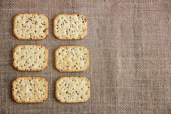 Cracker Dieta Croccante Con Cumino Semi Quinoa — Foto Stock