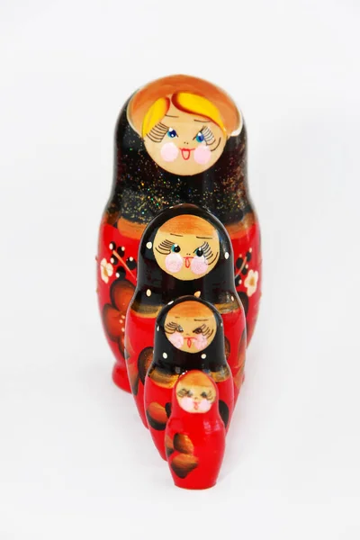 Traditionelles Russisches Spielzeug Matrjoschka Puppe Mit Einem Floralen Muster Auf — Stockfoto