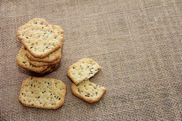 Cracker Dietetici Secchi Con Semi Cumino Quinoa — Foto Stock