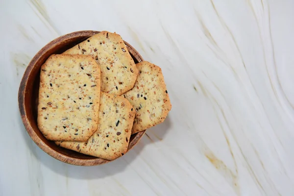 Biscoitos Secos Dietéticos Com Sementes Cominho Quinoa Imagens Royalty-Free